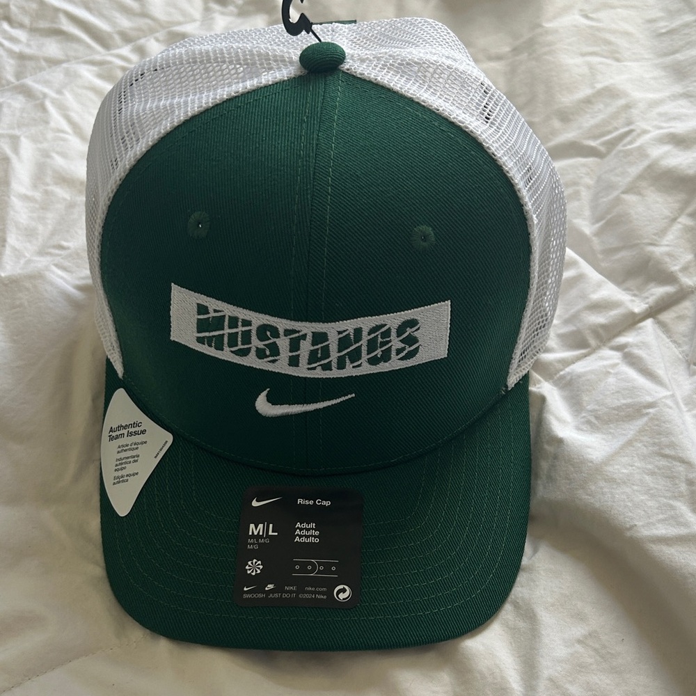 Nike Suny Morrisville Mustangs Green and White Cap